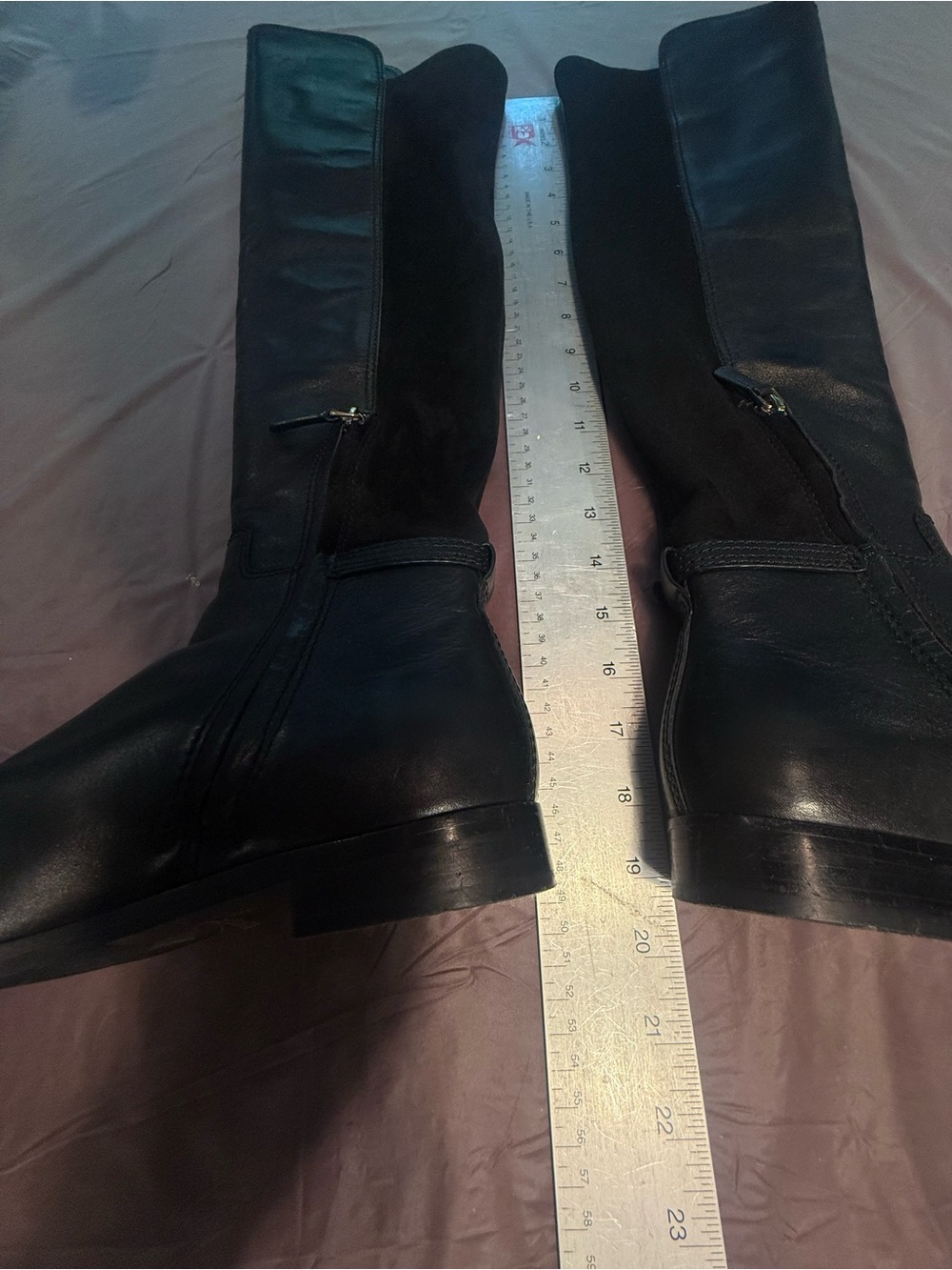 Tory Burch Wyatt Black Leather Over-the-Knee Riding Boots Size 7 MSRP $595 - Picture 9 of 11